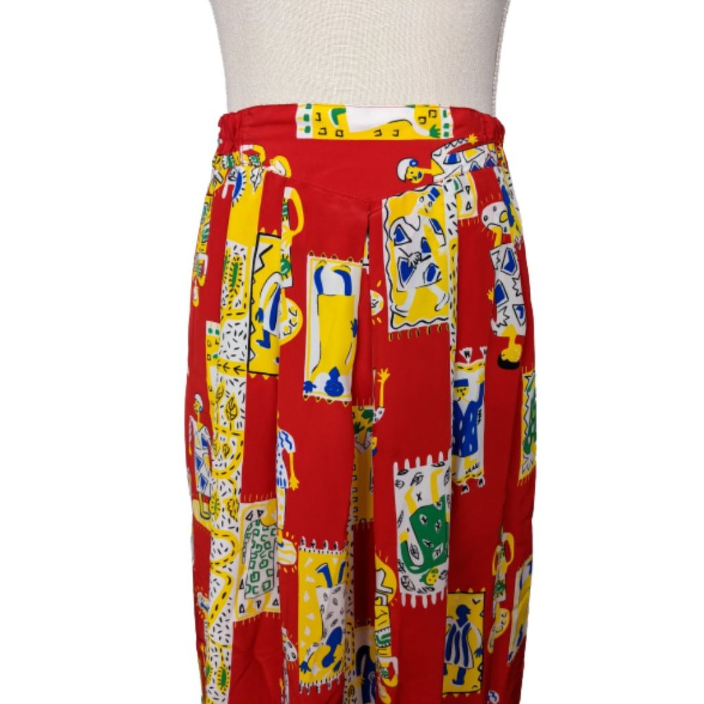 Diane von Furstenberg Vintage Abstract Maxi Skirt  12 - Picture 4 of 10